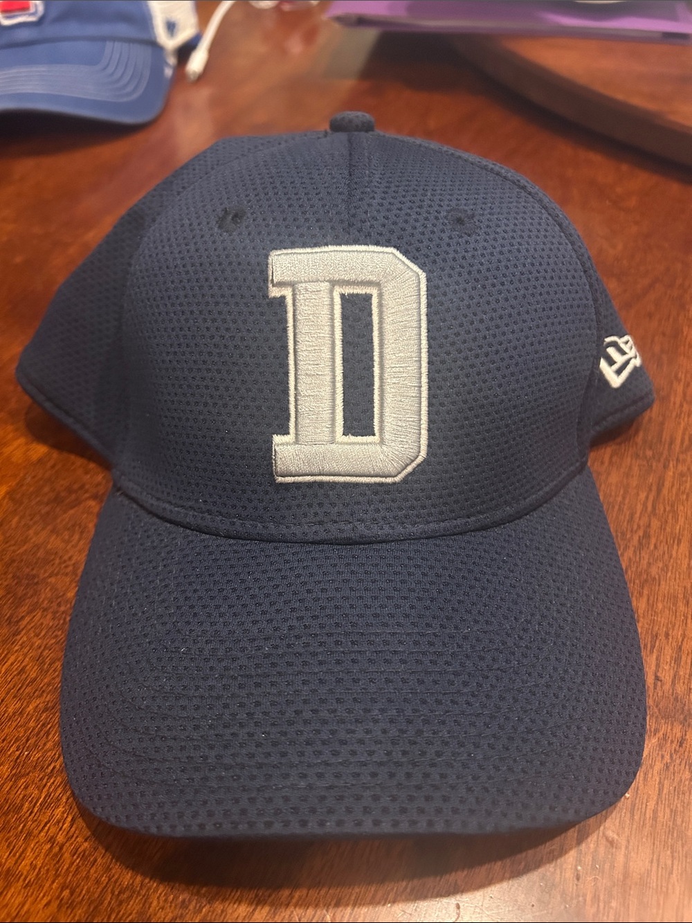 Dallas Cowboys New Era 39Thirty Navy Fitted Cap Silver 'D' Patch Small/Medium